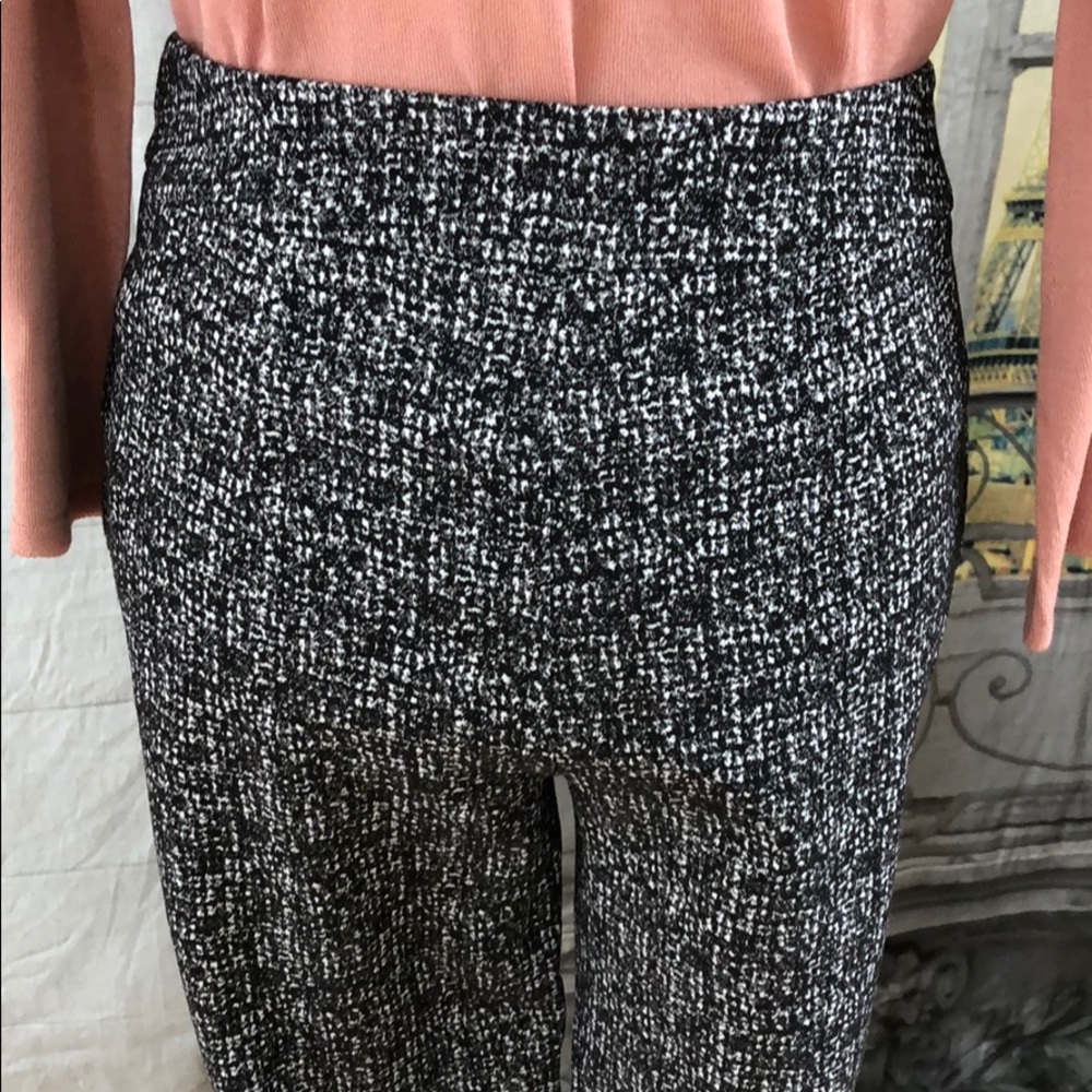 Calvin Klein Black/White Tweed Pattern Pant  Sz 10 - Picture 5 of 8